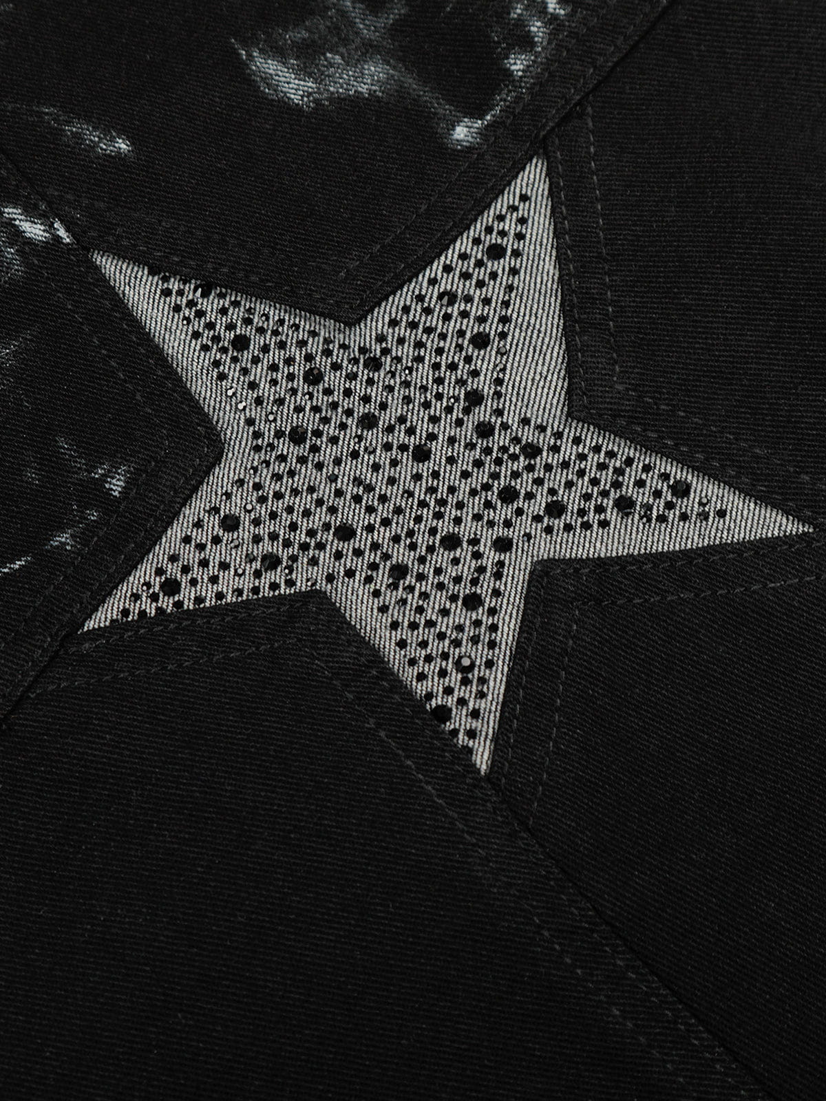 Aelfric Eden Washed Rhinestone Star Baggy Barrel Jeans