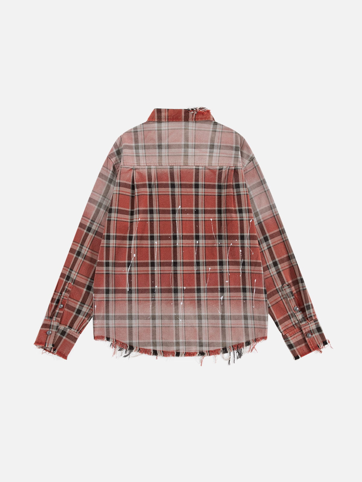 Aelfric Eden Plaid Distressed Long Sleeve Shirt