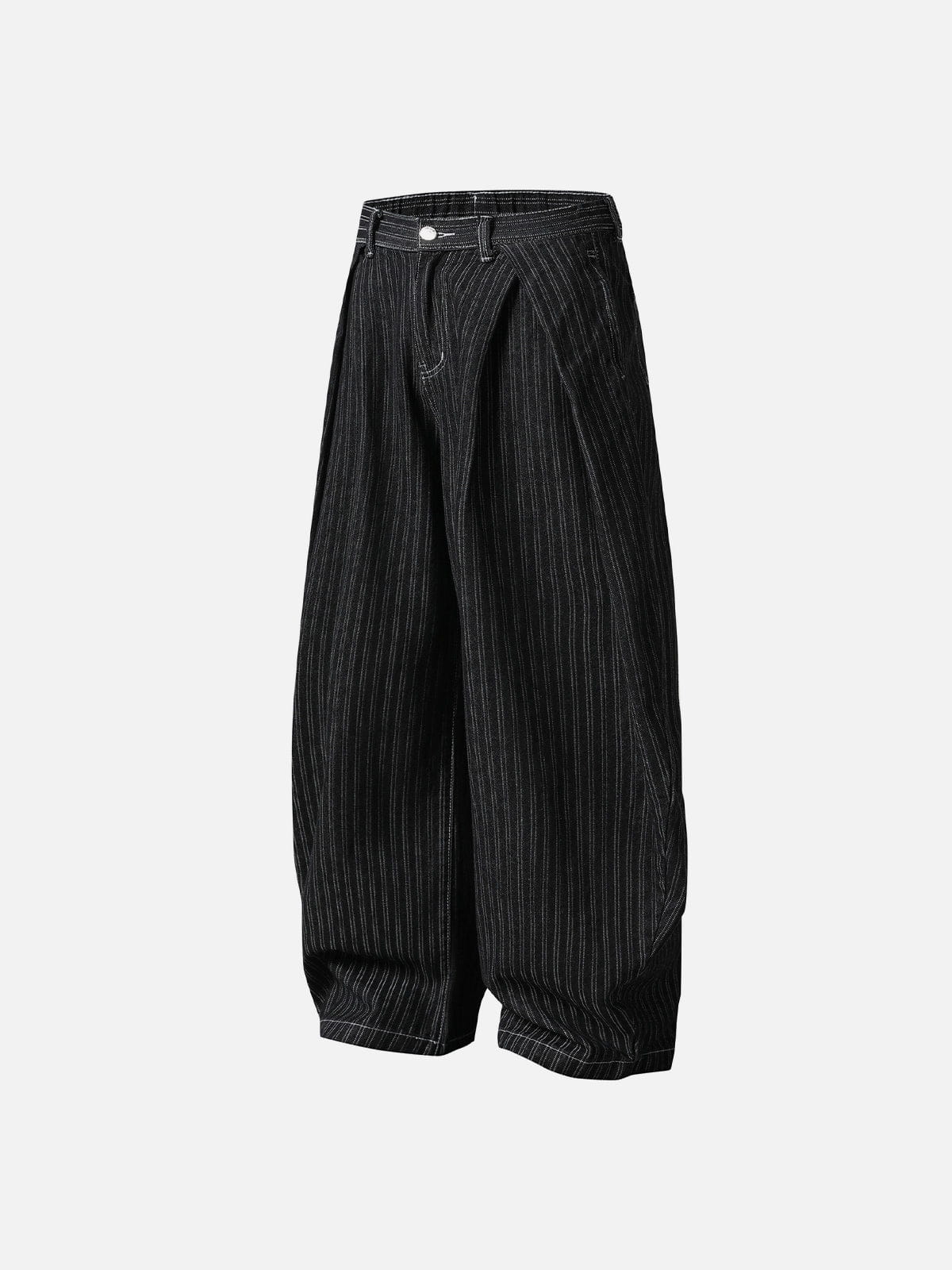 AELFRIC EDEN ストライプパンツ ブラック Aelfric Eden Pinstripe Baggy Barrel Jeans – Aelfric eden