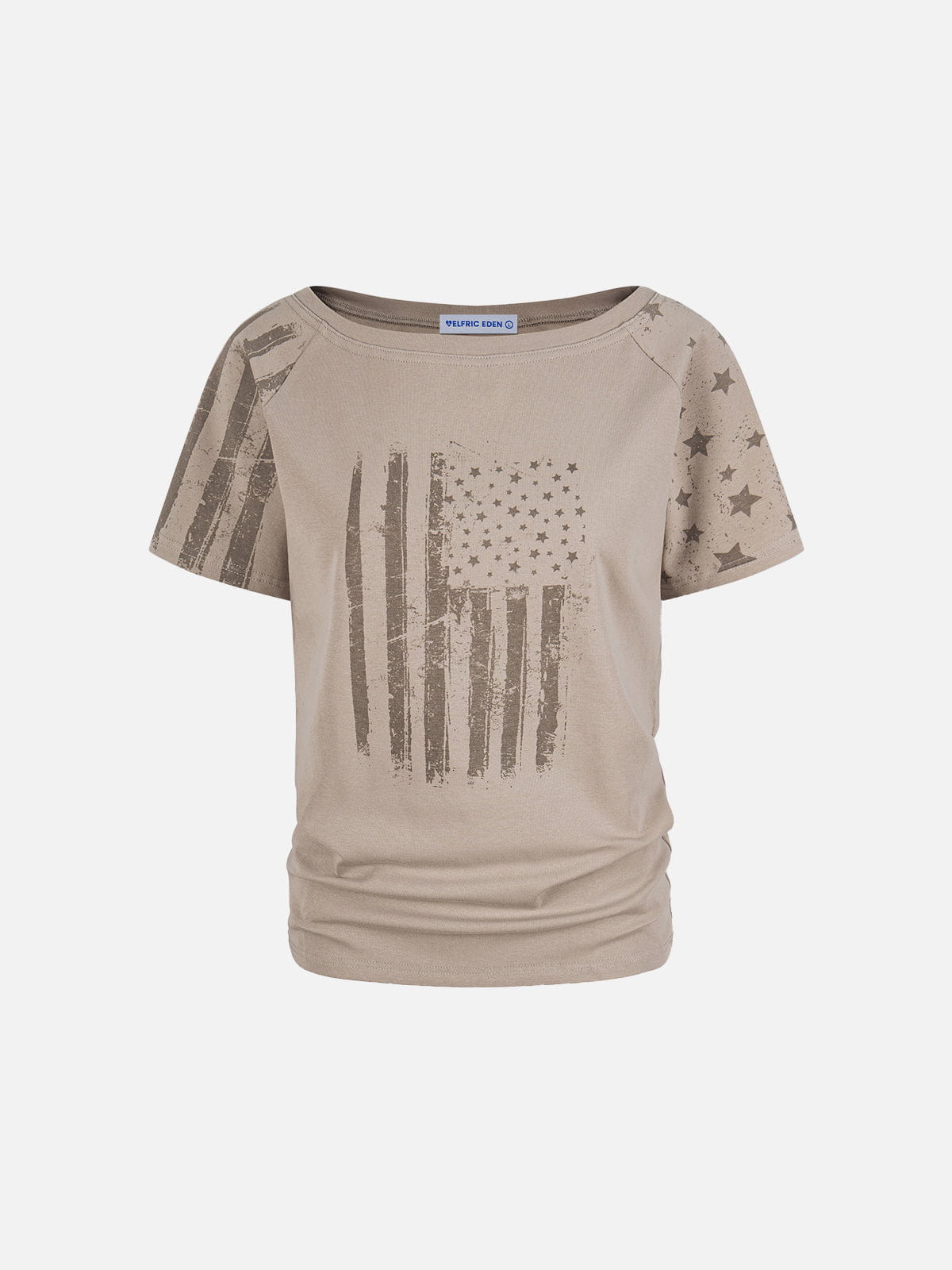 Aelfric Eden Flag Star Off-The-Shoulder Tee