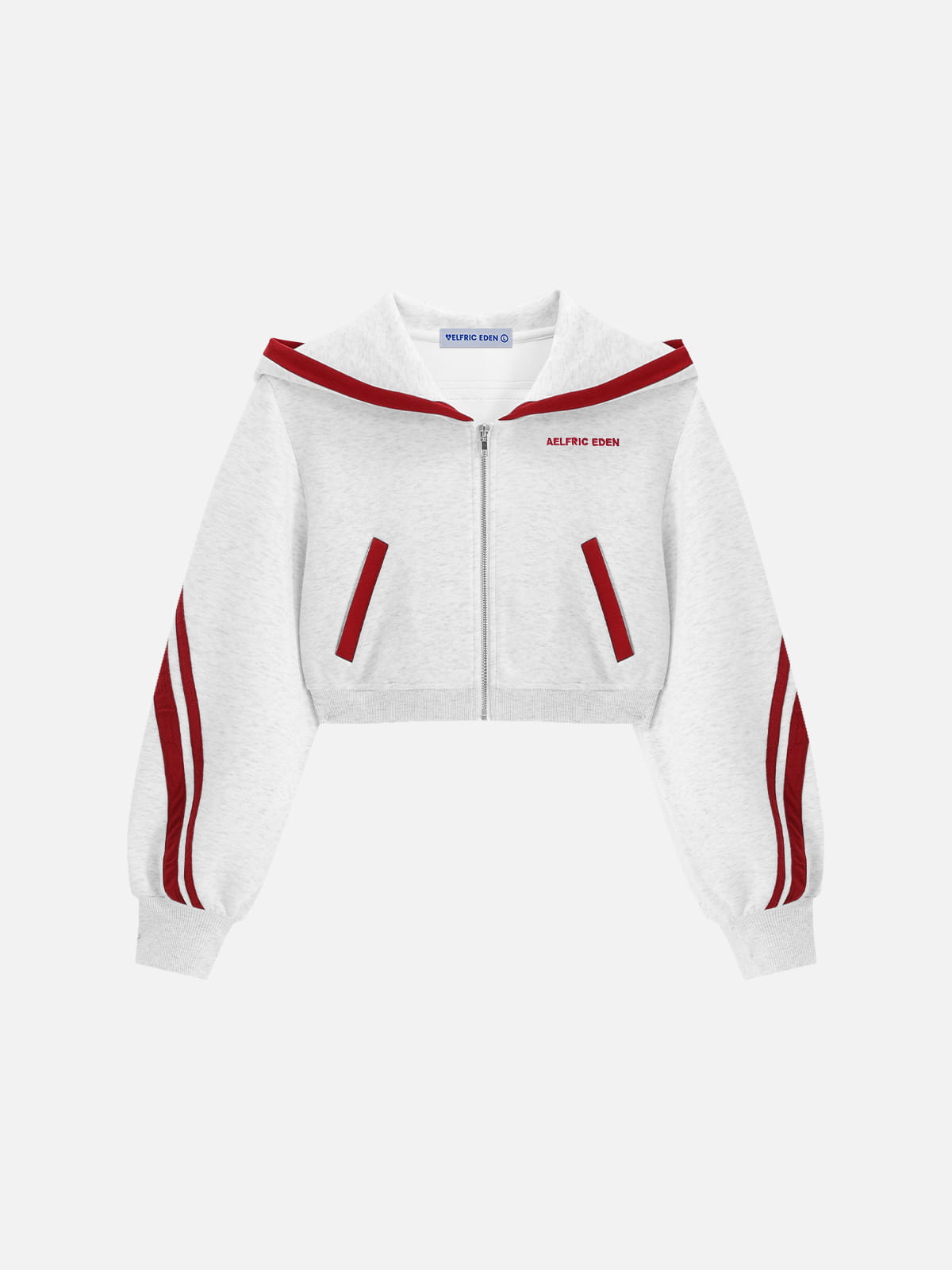 Aelfric Eden Cropped Contrast Stripe Zip Up Hoodie – Aelfric eden