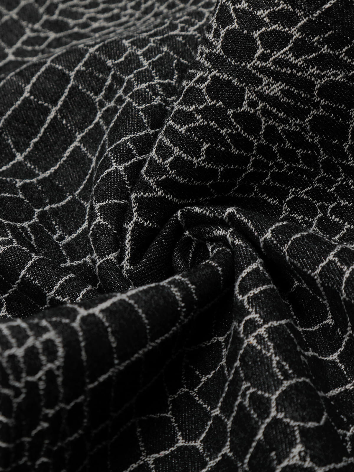 Aelfric Eden Croc Pattern Baggy Barrel Jeans