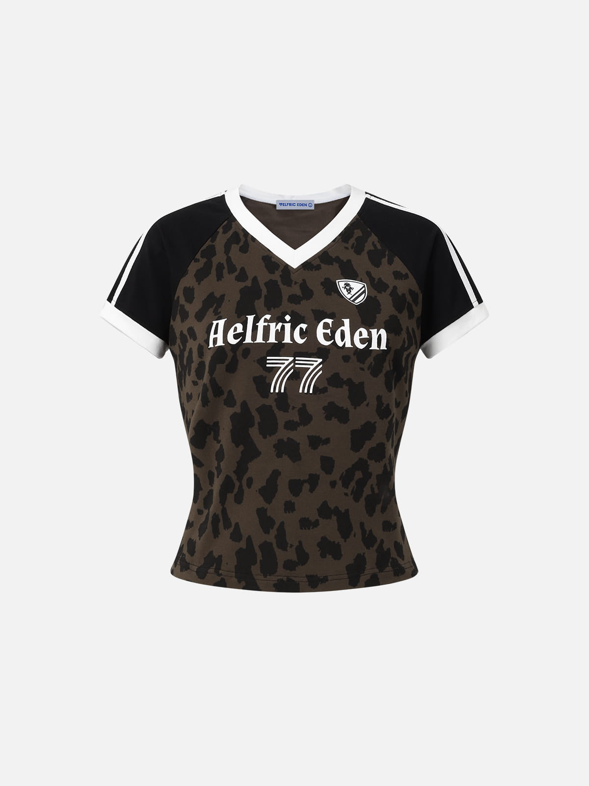 Aelfric Eden Leopard V-Neck Baby Tee – Aelfric eden