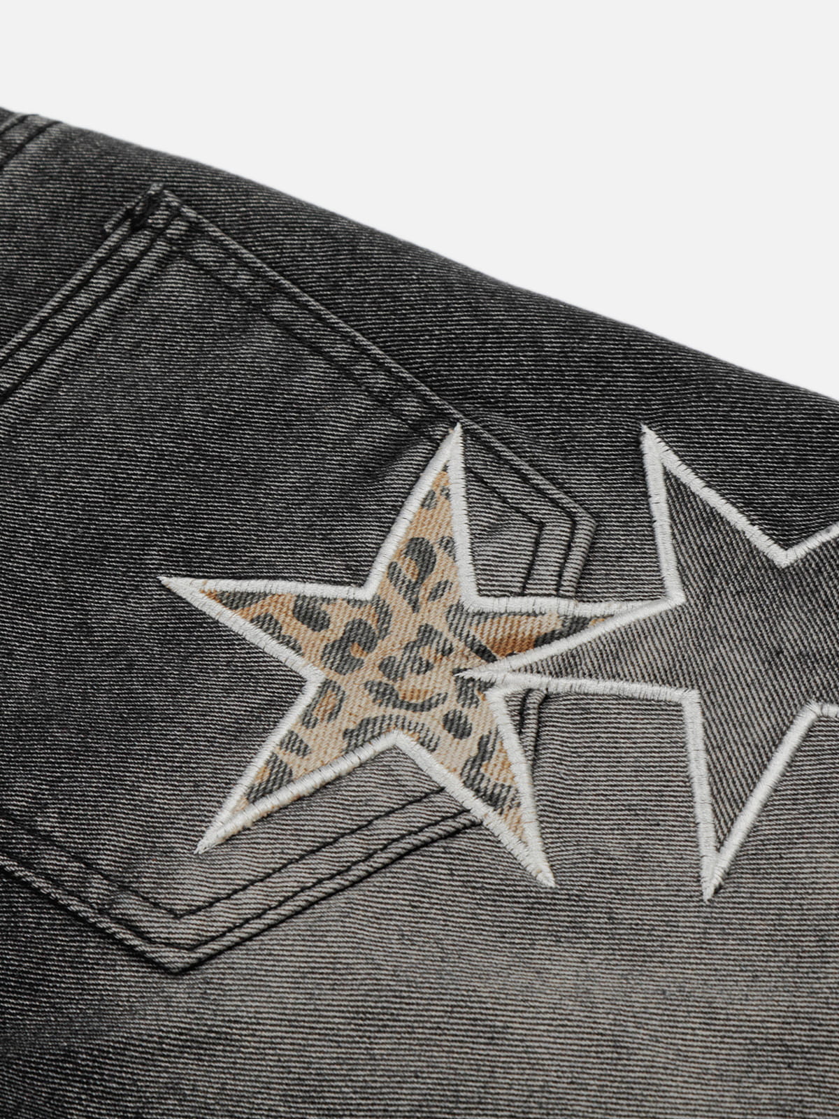 Aelfric Eden Star Patch Distressed Longline Jorts