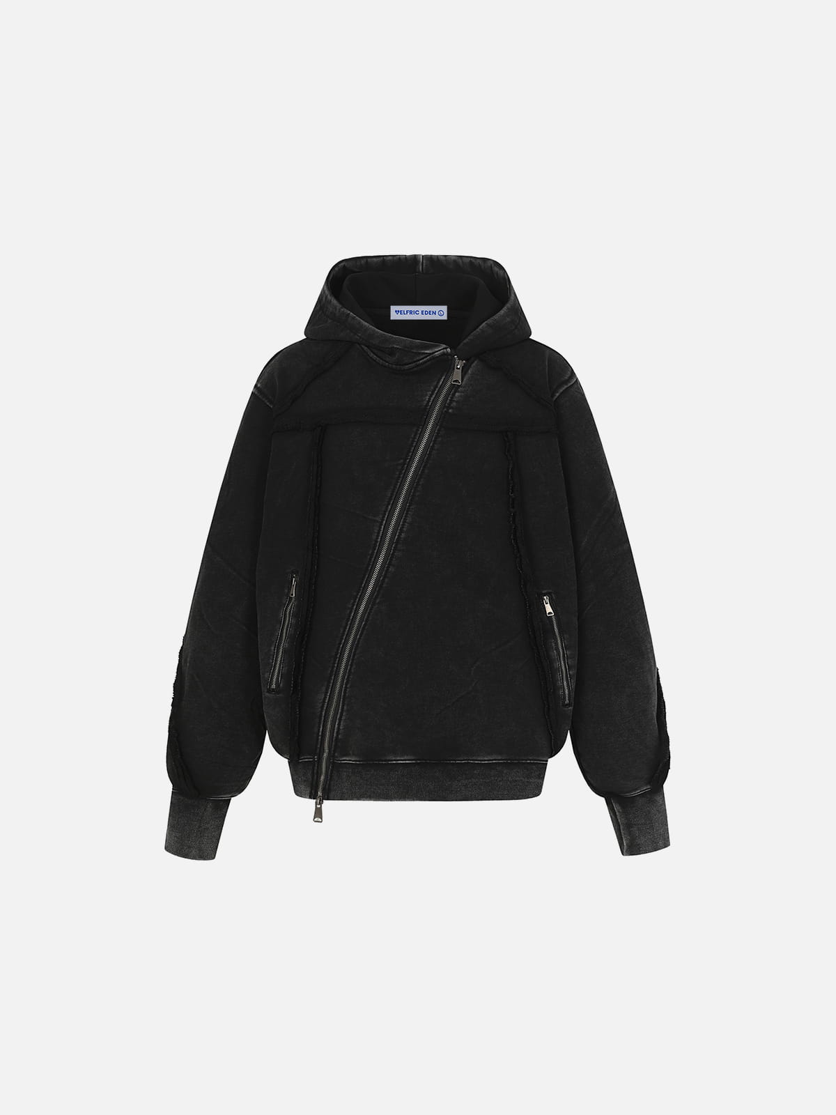 Aelfric Eden Washed Asymmetric Zip Up Hoodie – Aelfric eden
