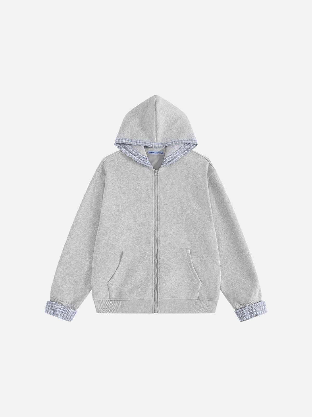 Aelfric Eden Plaid Trim Zip Up Hoodie – Aelfric eden