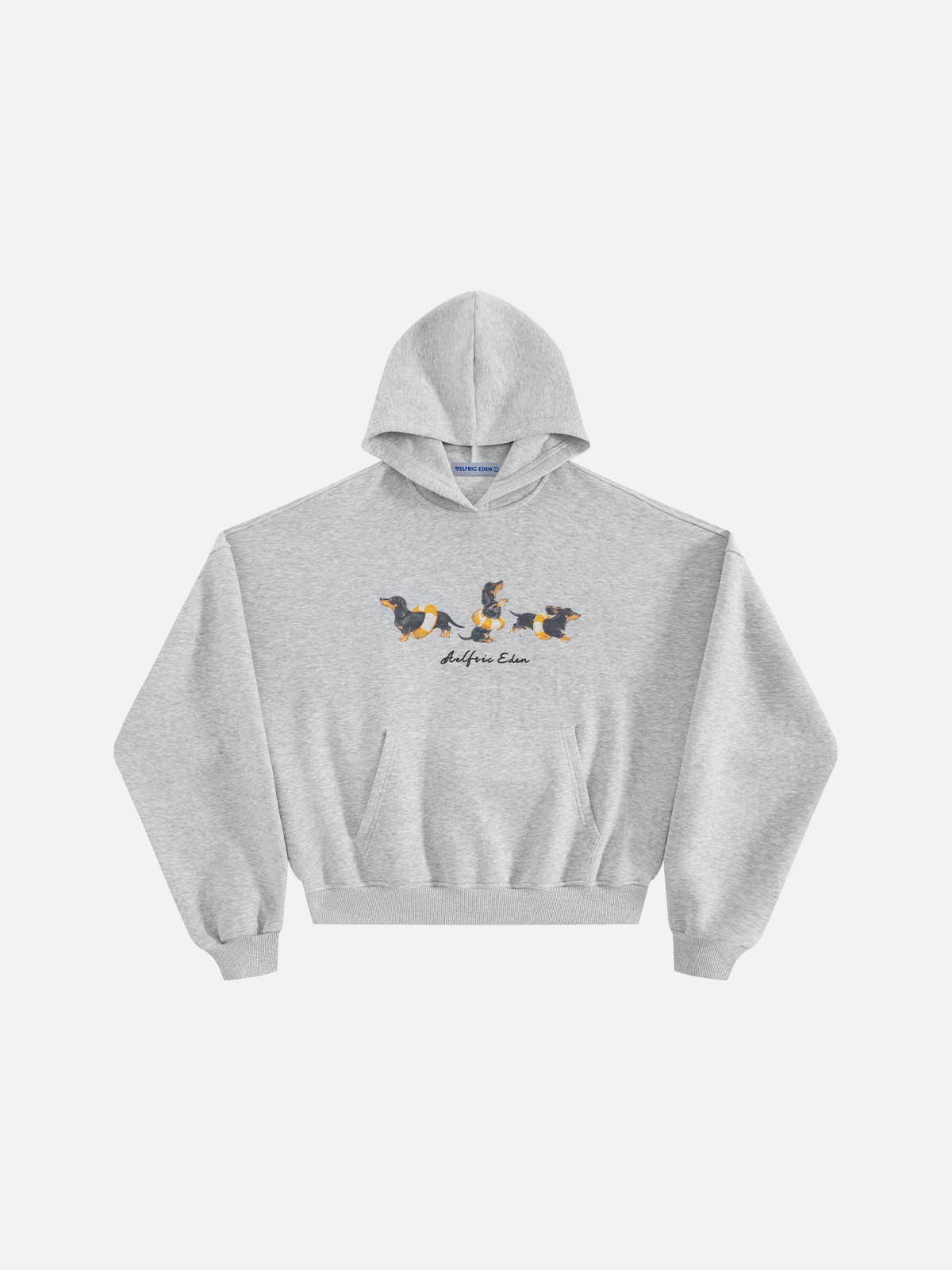 Pre-Order] Aelfric Eden Boxy Dachshund Graphic Pullover Hoodie