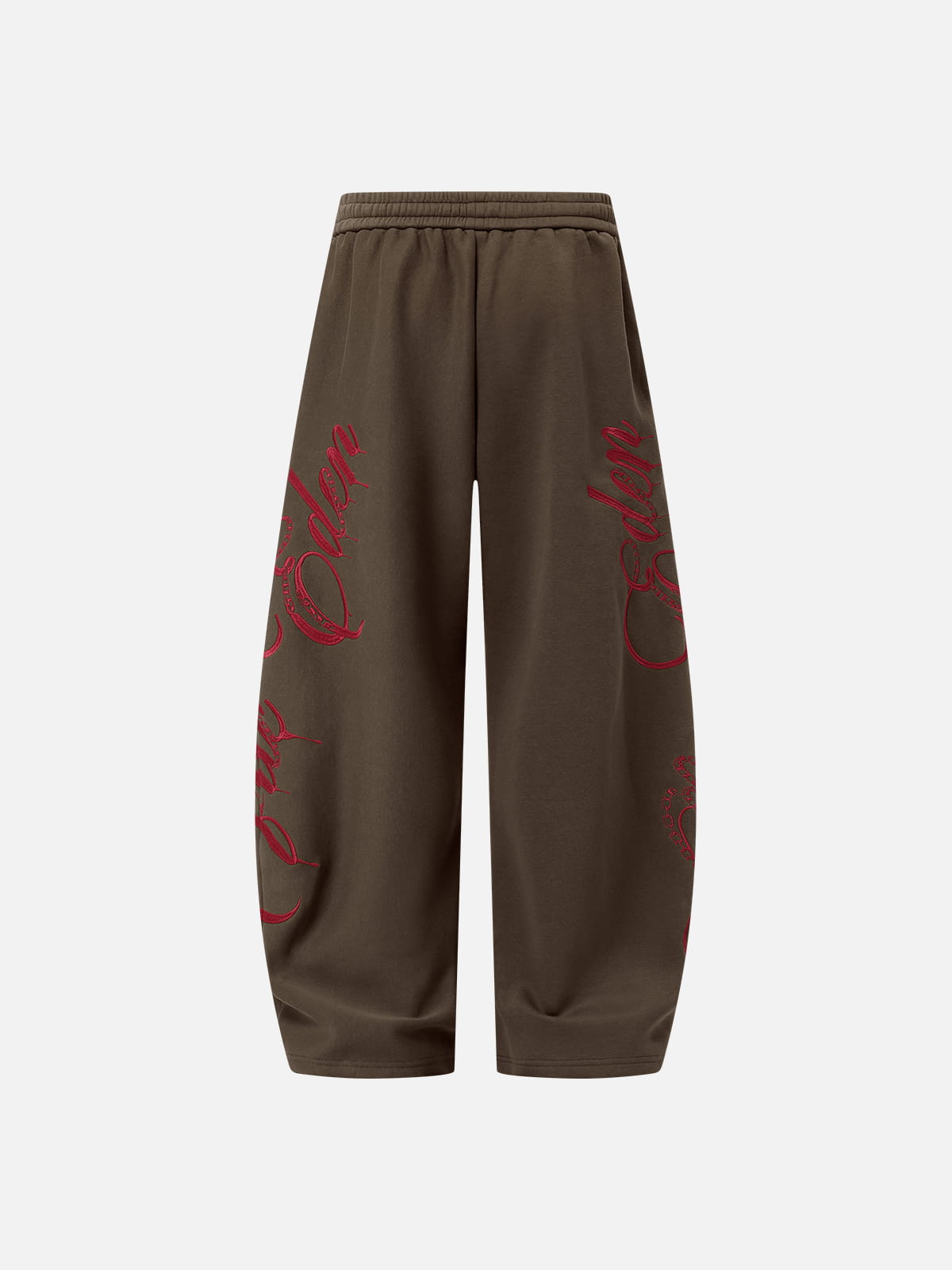 Aelfric Eden Script Embroidery Baggy Barrel Sweatpants