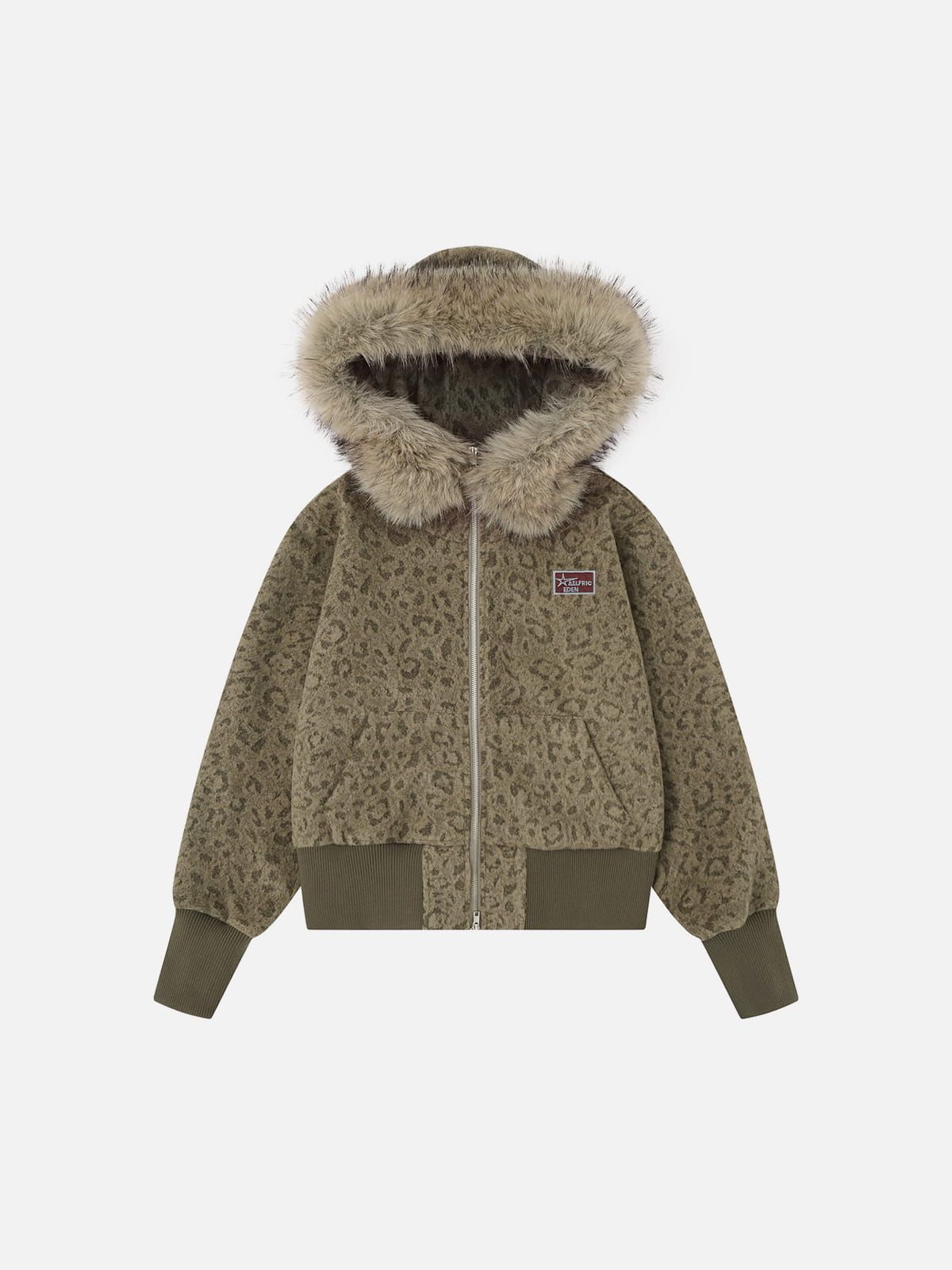 Aelfric Eden Leopard Faux Fur Zip Up Hoodie – Aelfric eden
