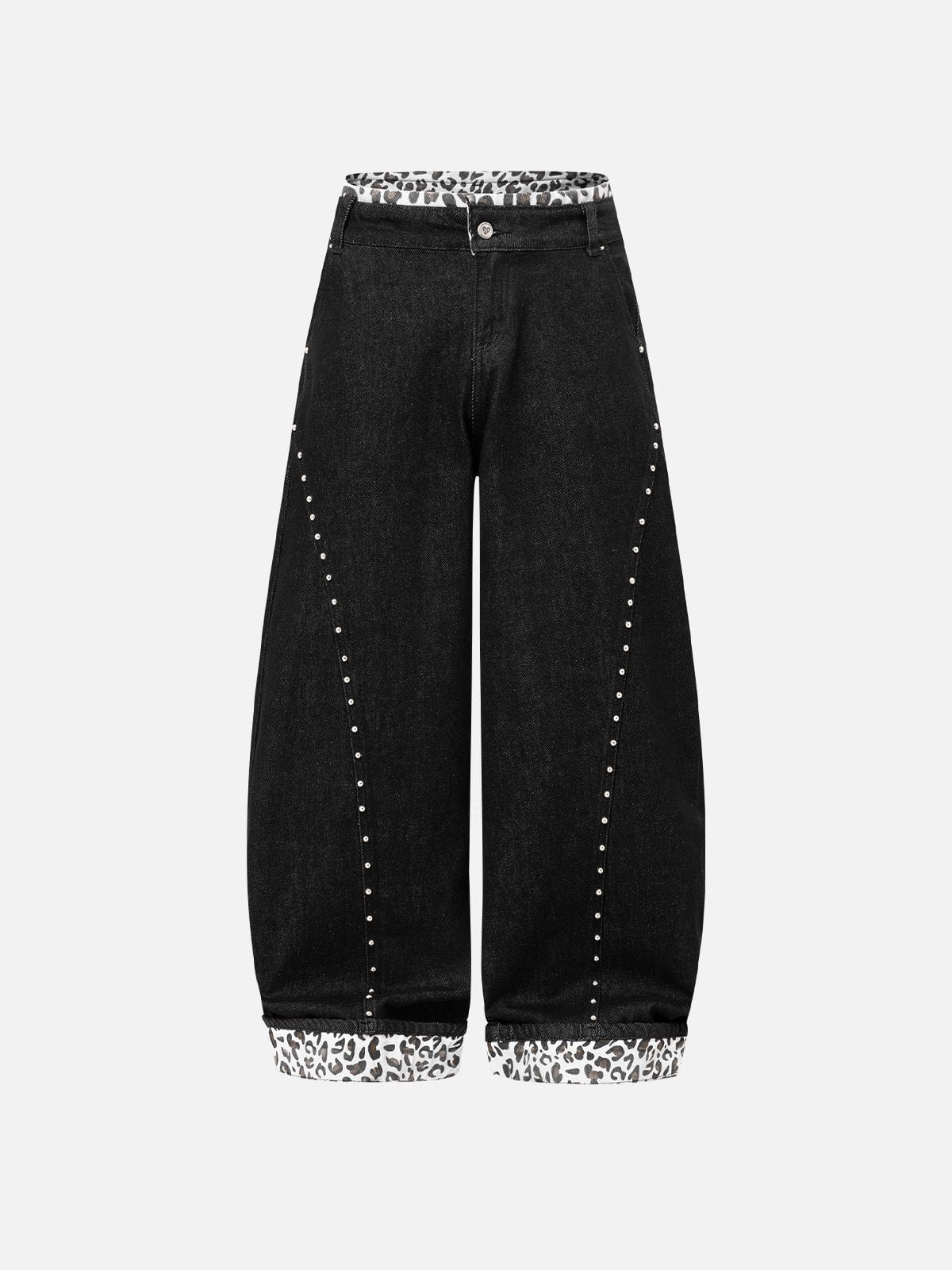 Aelfric Eden Leopard Cuff Baggy Barrel Jeans – Aelfric eden
