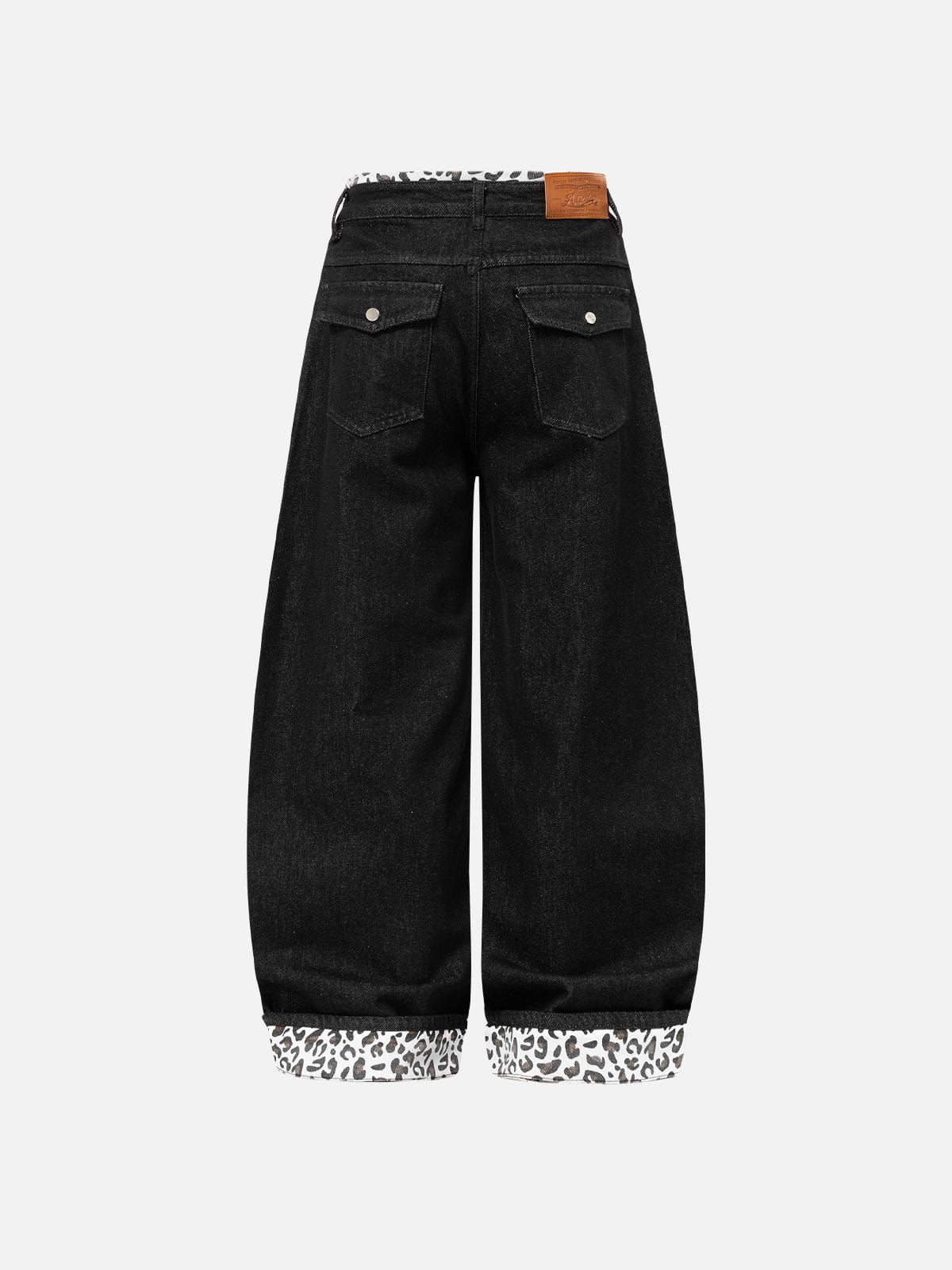 Aelfric Eden Leopard Cuff Baggy Barrel Jeans – Aelfric eden