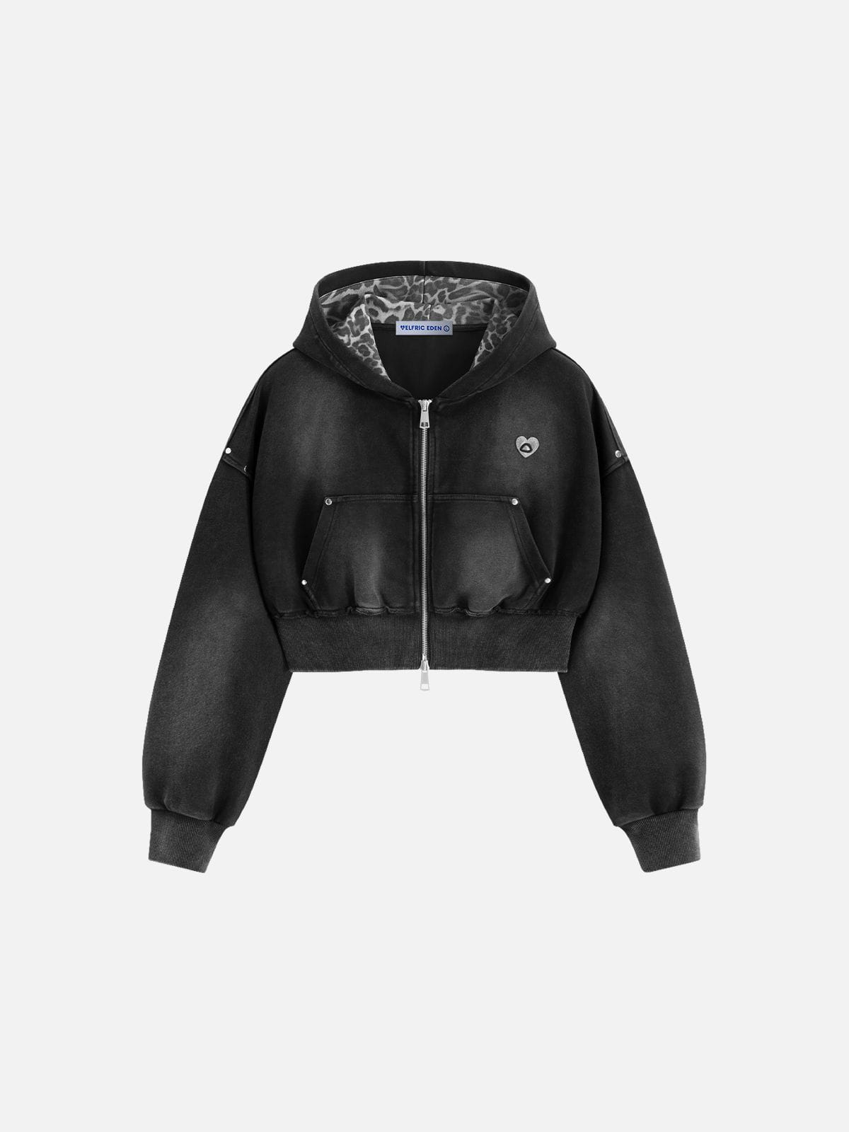 Aelfric Eden Cropped Spray Dyed Zip Up Hoodie – Aelfric eden