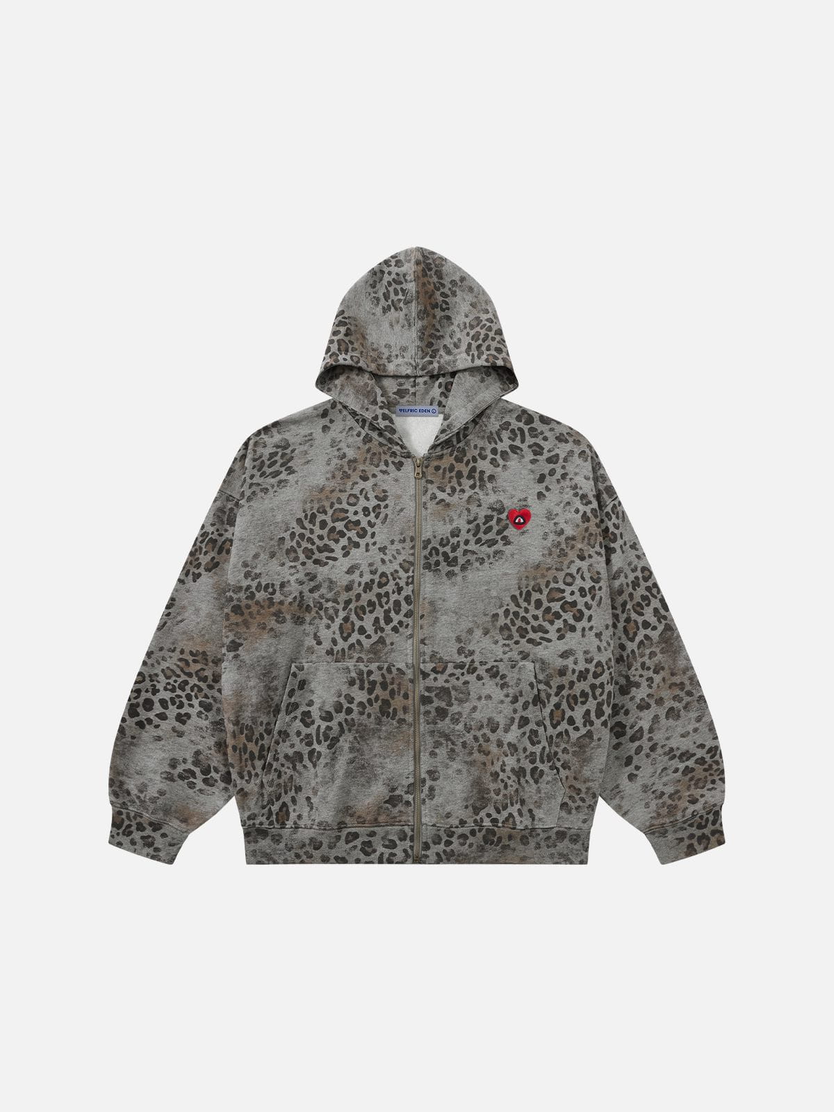 Aelfric Eden Washed Leopard Zip Up Hoodie – Aelfric eden