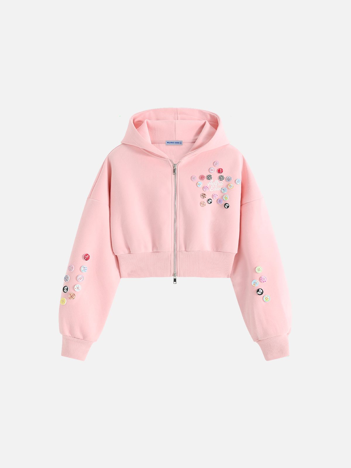 Aelfric Eden Cropped Button Zip Up Hoodie – Aelfric eden