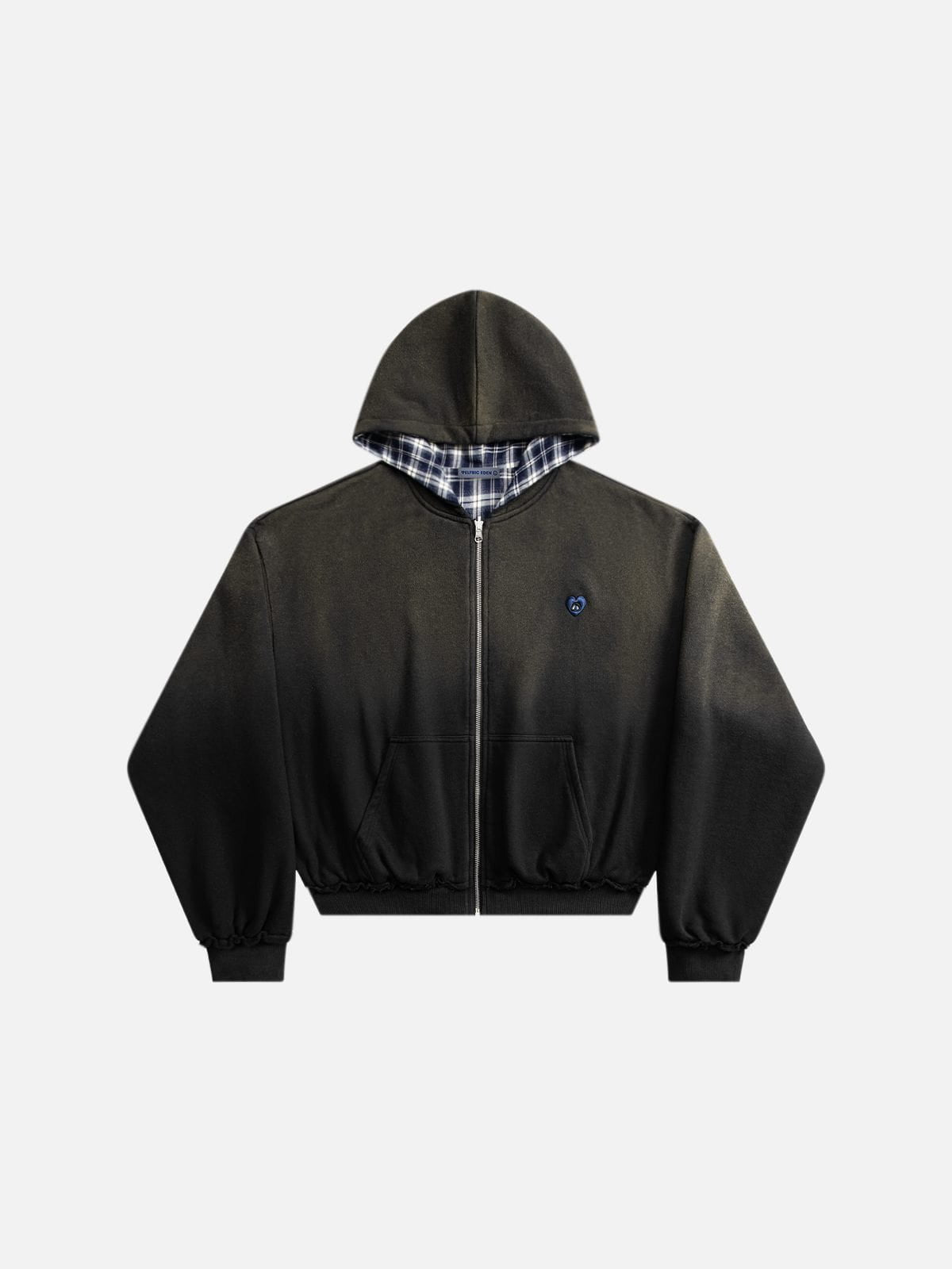 Aelfric Eden Boxy Washed Reversible Plaid Zip Up Hoodie – Aelfric eden
