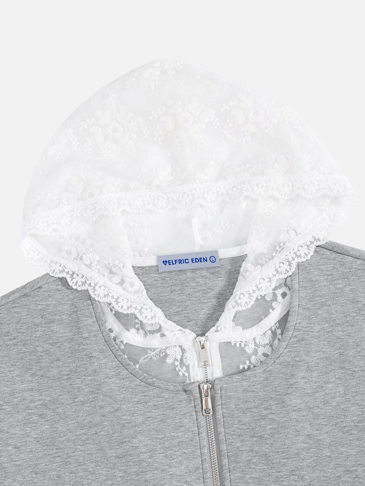 Aelfric Eden Lace Panel Zip Up Hoodie media 2