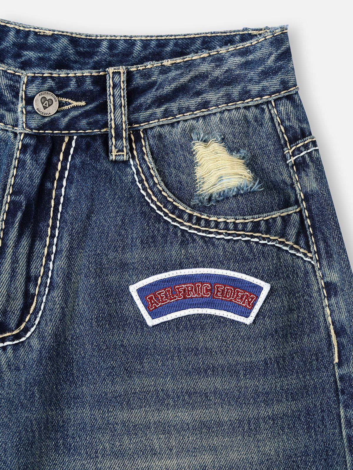 Aelfric Eden Crest Patch Jeans media 3