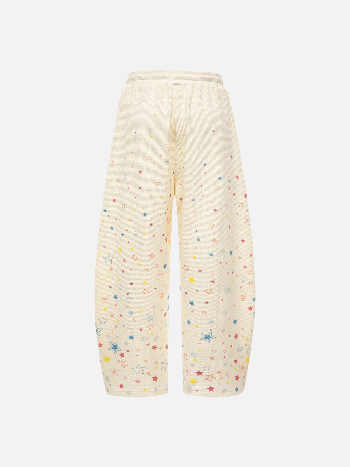 Aelfric Eden Star Print Waffle Baggy Barrel Sweatpants media 1