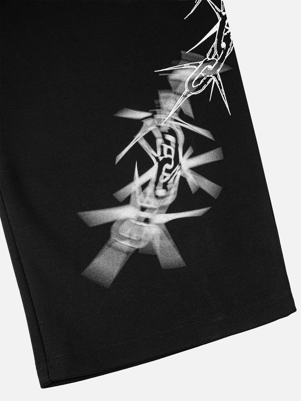 Aelfric Eden Thorn Print Baggy Barrel Sweatpants media 5