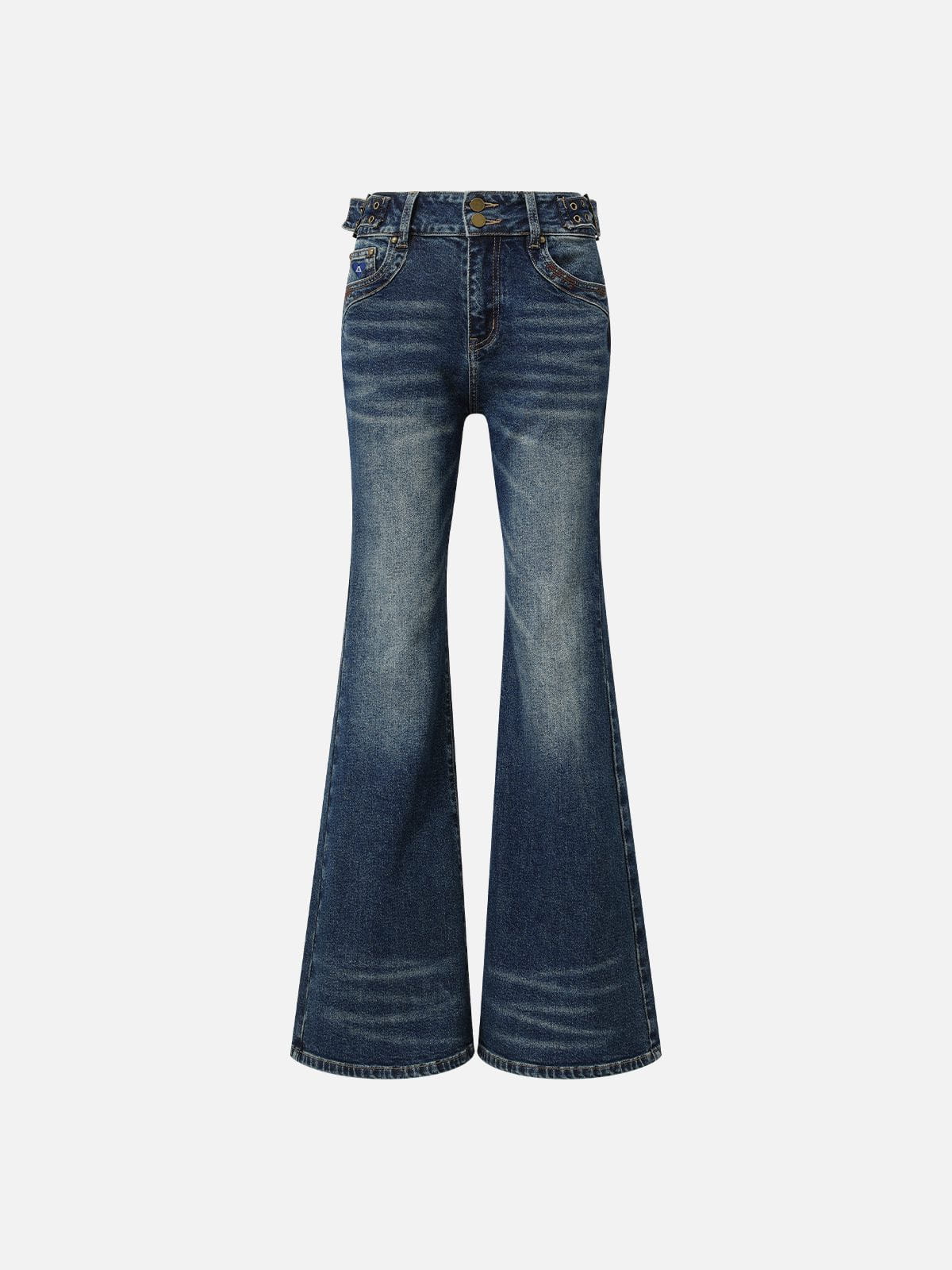 Aelfric Eden Low-Rise Washed Bootcut Jeans Blue