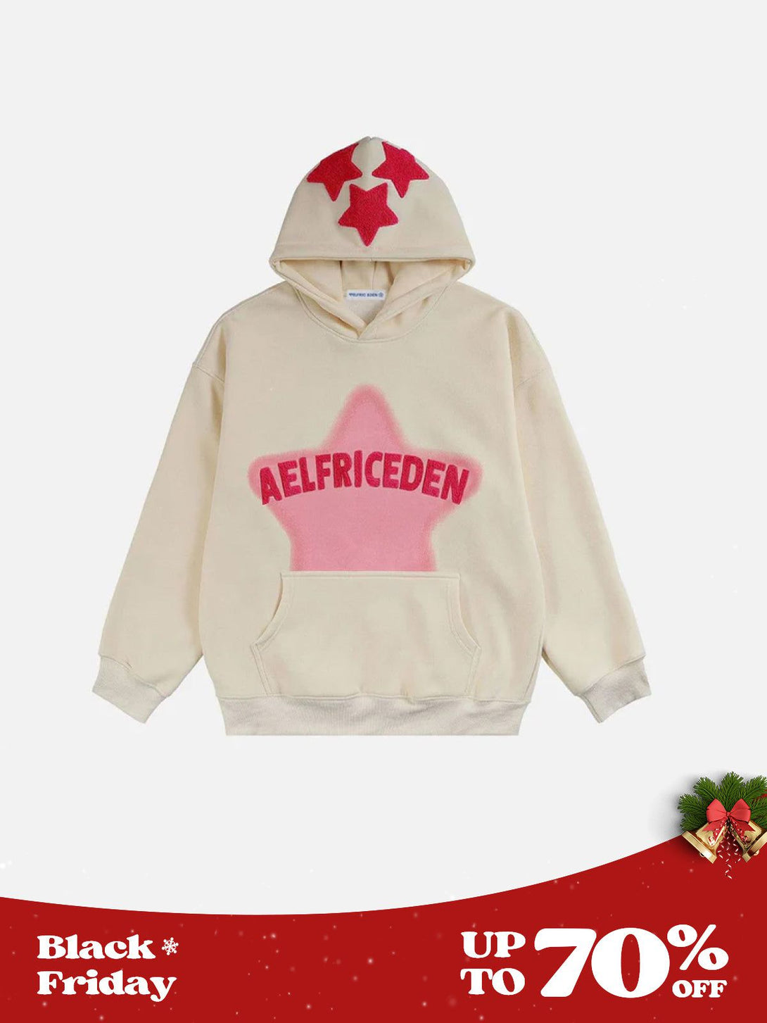 Applique Embroidery Star Hoodie