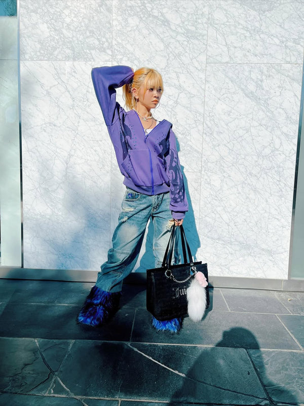 Aelfric Eden Calaite Flame Print Zip Up Hoodie