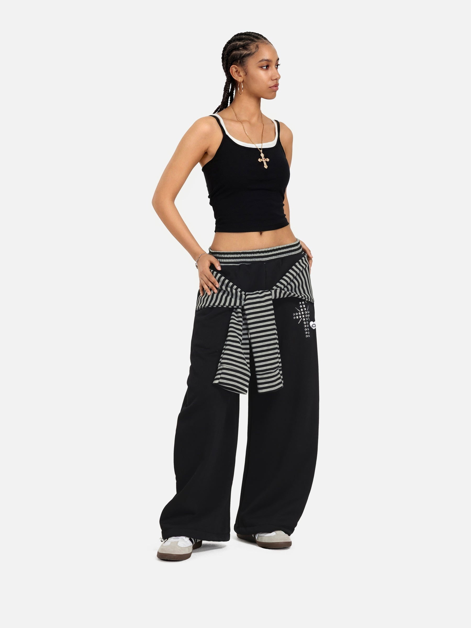Aelfric Eden Stripe Layered Baggy Barrel Sweatpants – Aelfric eden