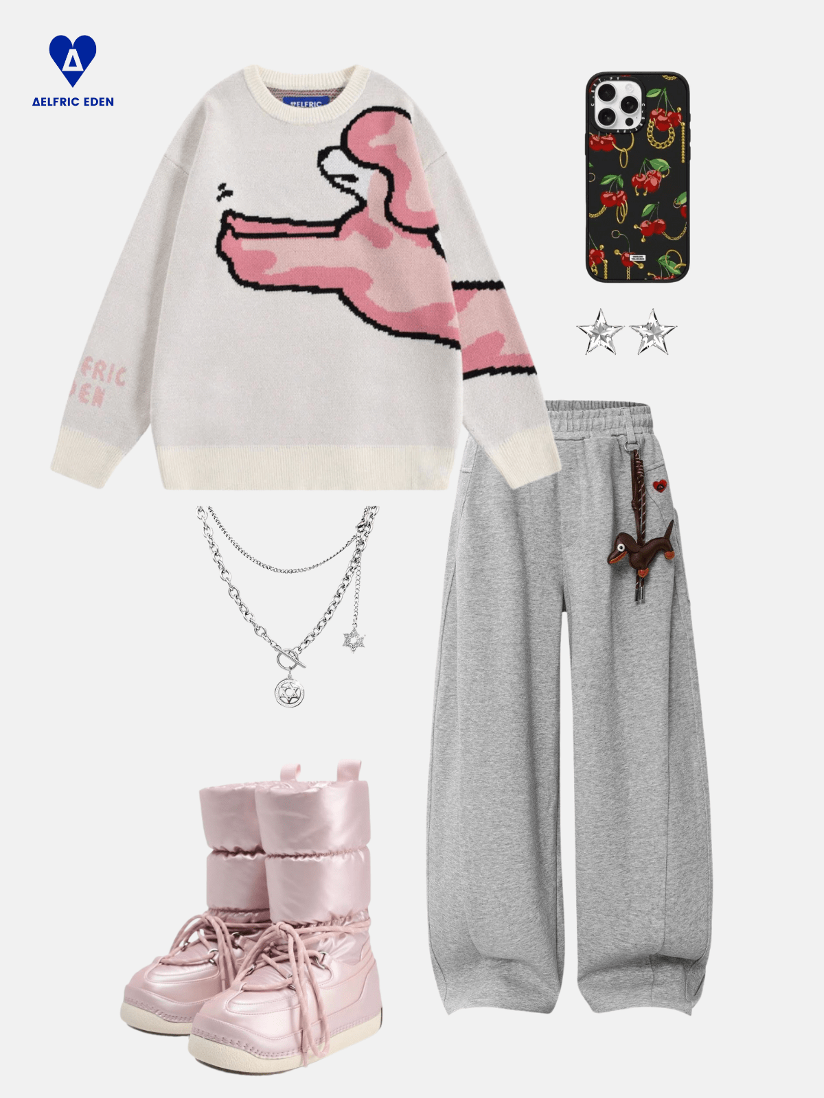 Aelfric Eden Dachshund Keychain Baaggy Sweatpants