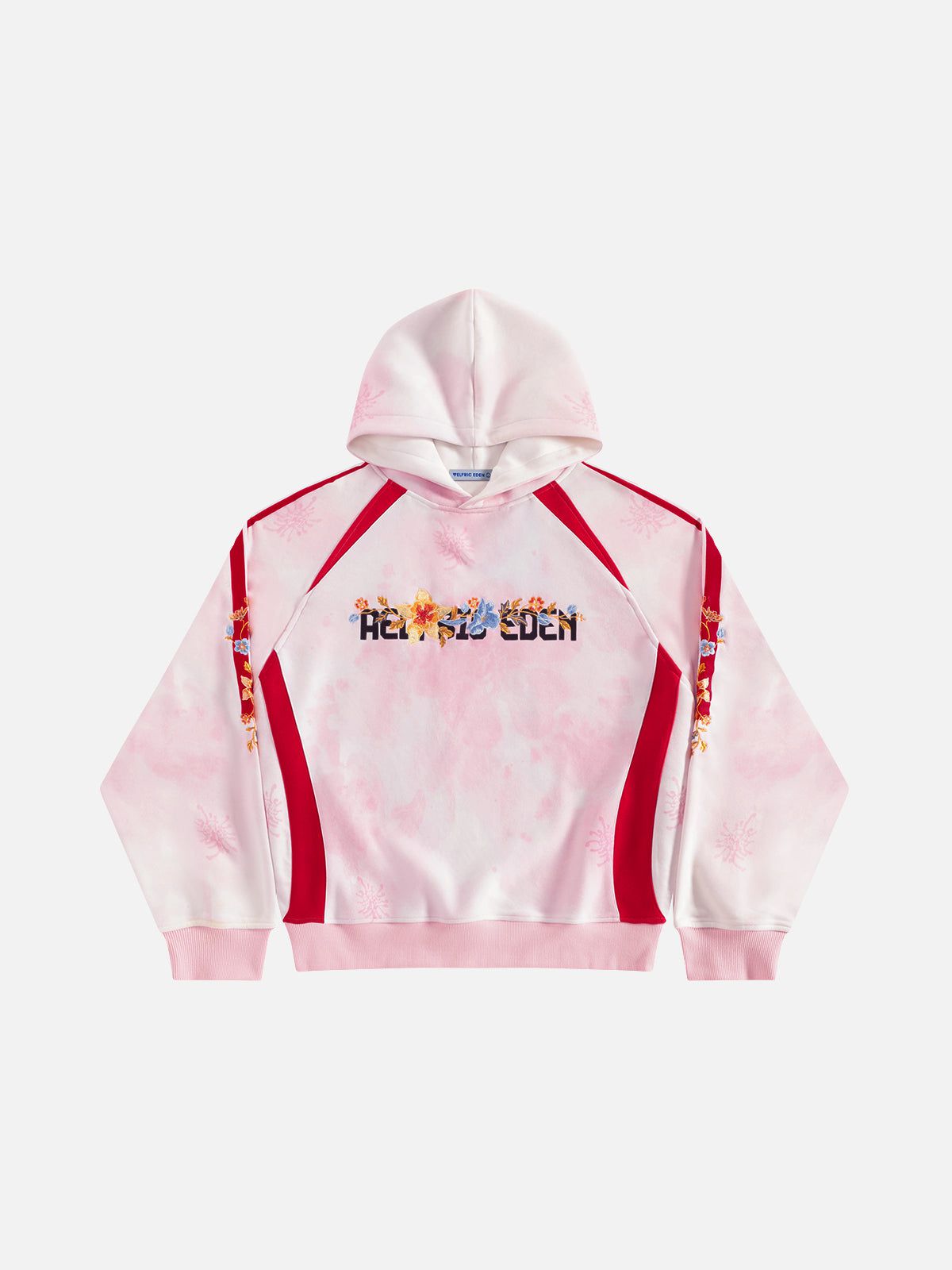 Aelfric Eden Color Blocking Floral Graphic Pullover Hoodie