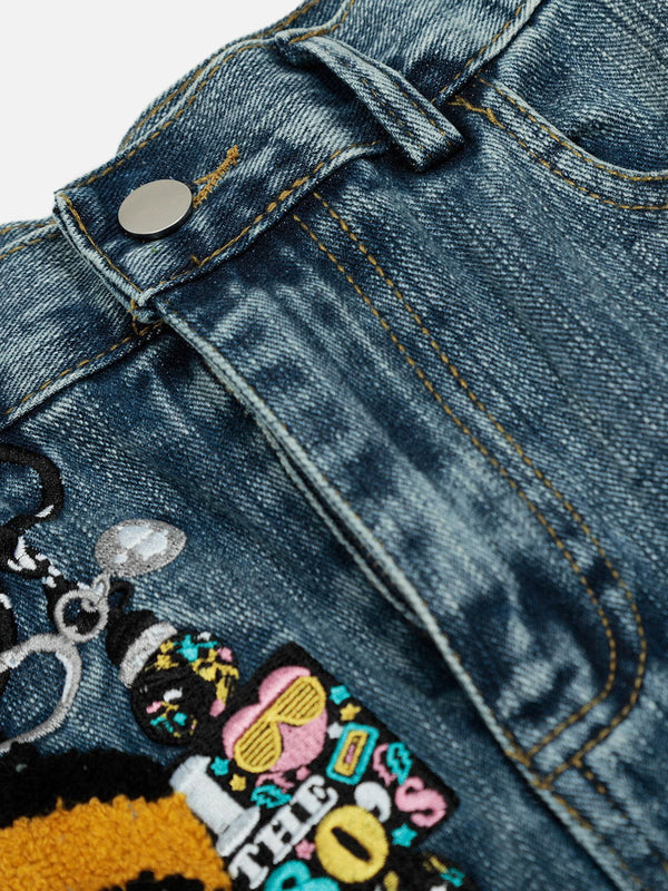Aelfric Eden Embroidery Baggy Barrel Jeans