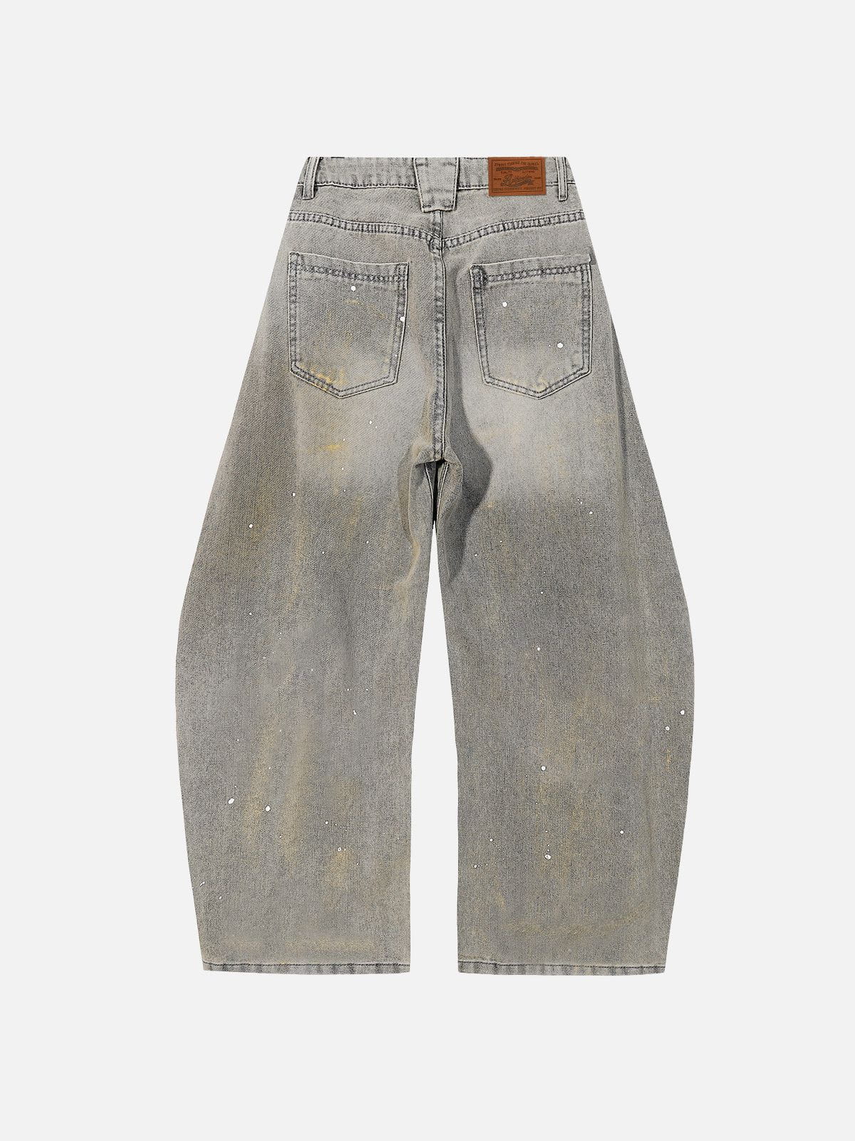 Aefric Eden Ink Splash Super Baggy Barrel Jeans