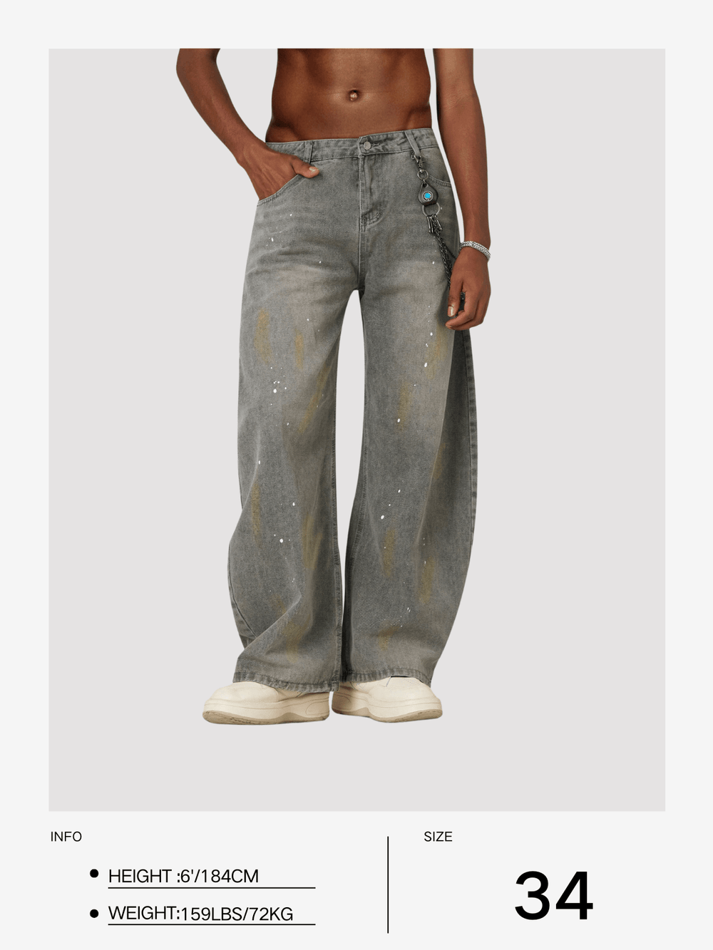 Aelfric Eden Ink Splash Super Baaggy Barrel Jeans – Aelfric eden