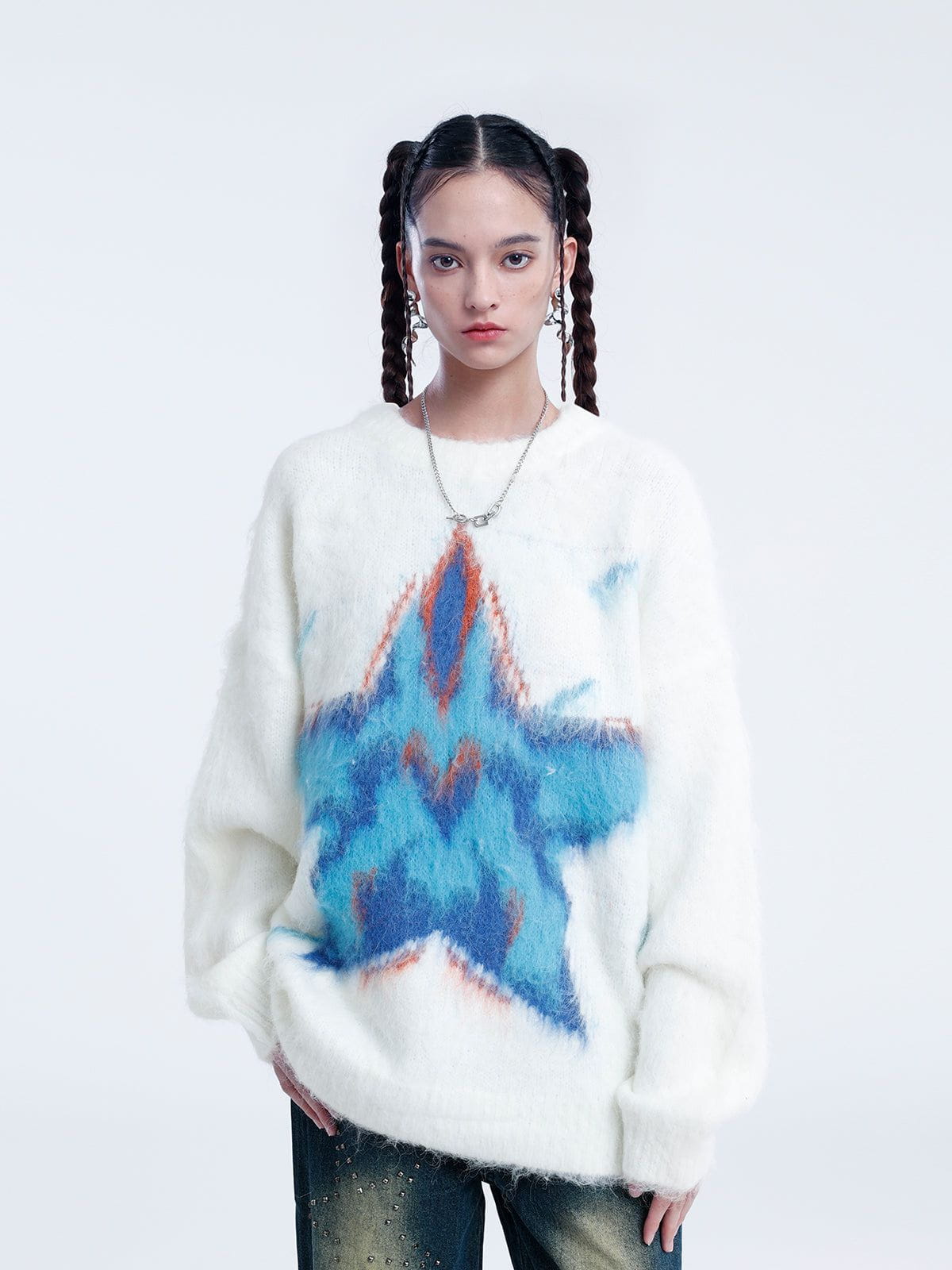 Aelfric Eden Star Jacquard Wool Blend Sweater