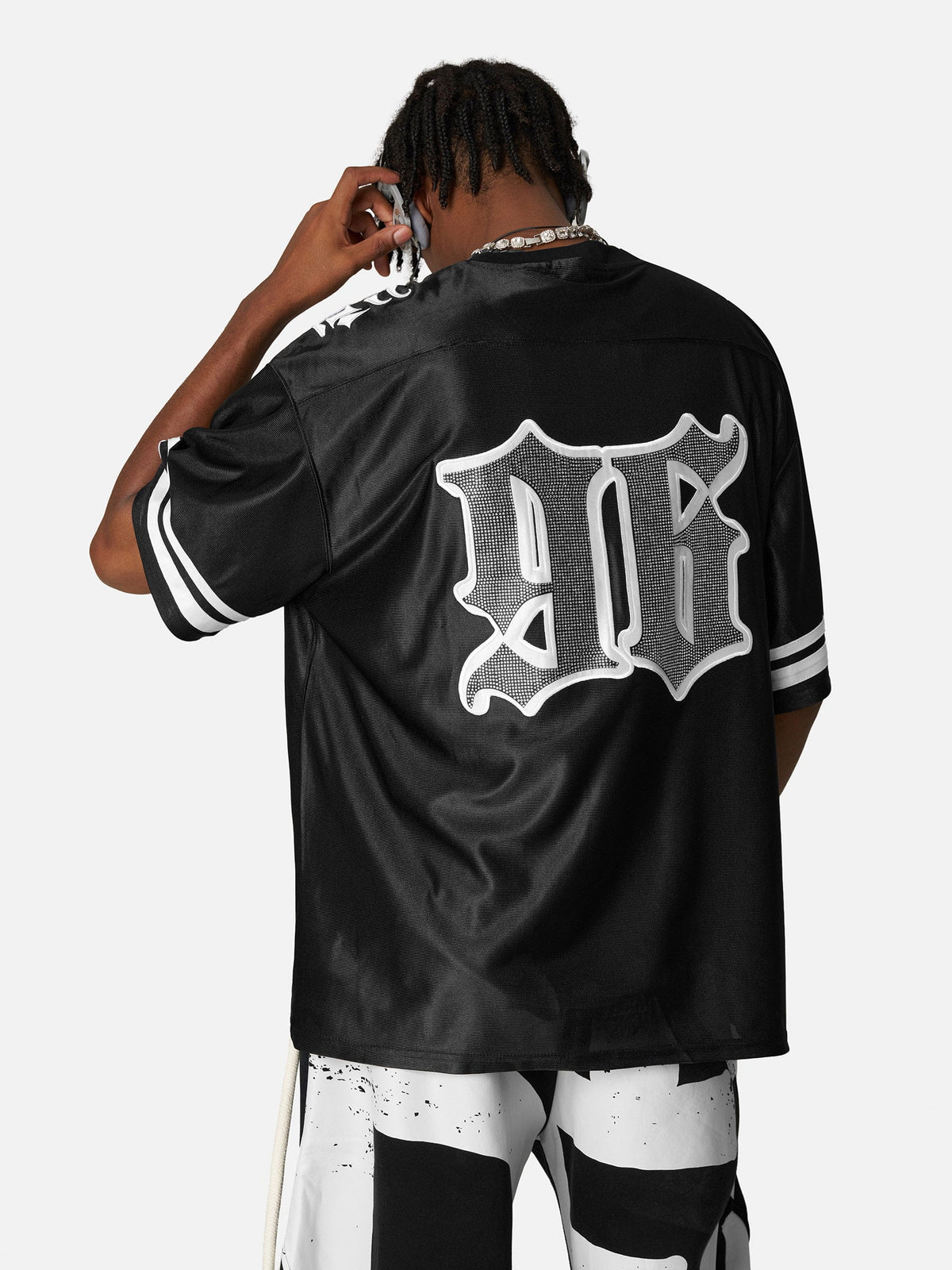 Aelfric Eden Hotfix Rhinestone Number Football Jersey