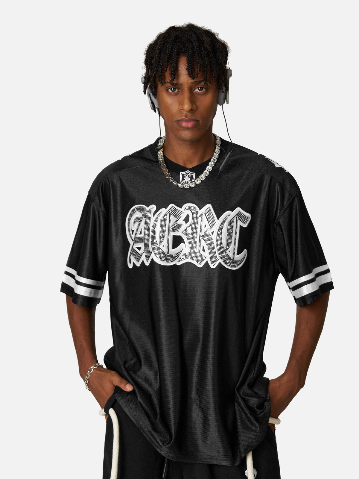 Aelfric Eden Hotfix Rhinestone Number Football Jersey