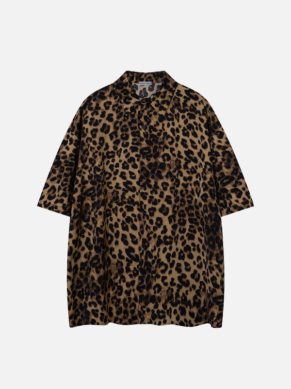 Aelfric Eden Leopard Print Short Sleeve Shirt