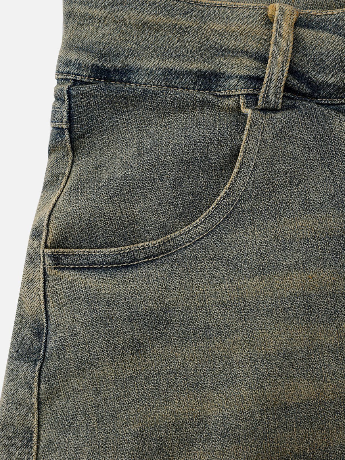 Aelfric Eden Fringe Distressed Washed Jeans