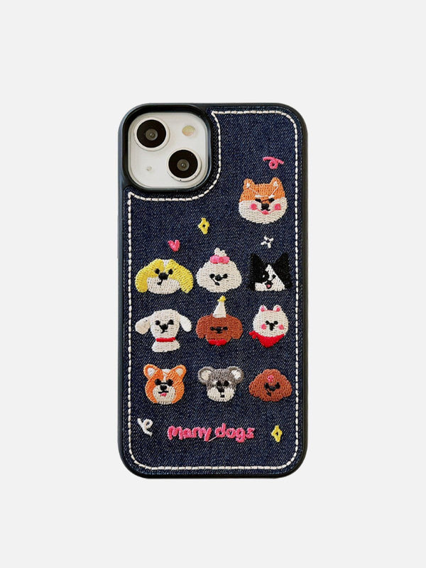 Cute Animal Embroidery Phone Case