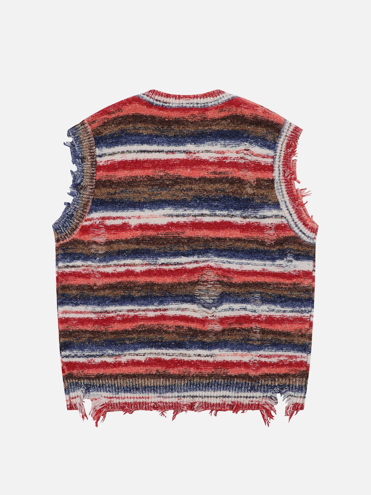 Aelfric Eden Distressed Stripe Sweater Vest