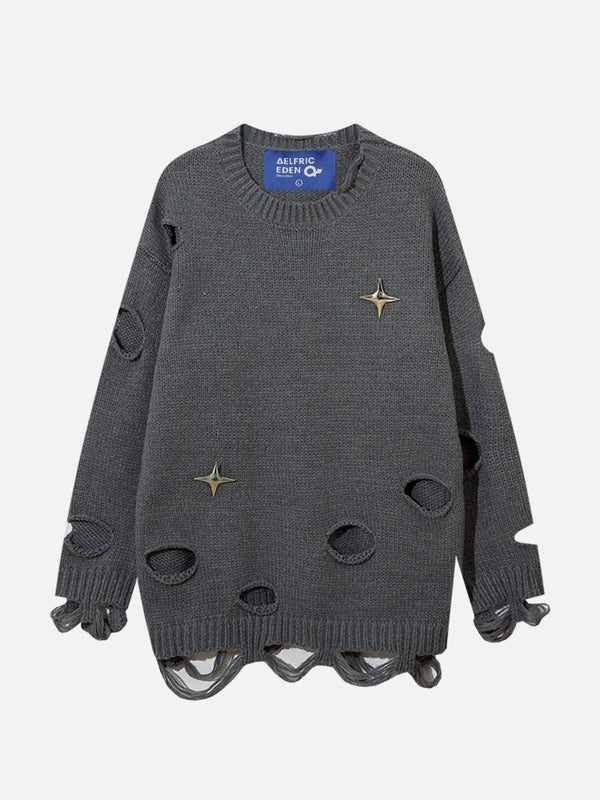 Aelfric Eden Distressed Star Sweater