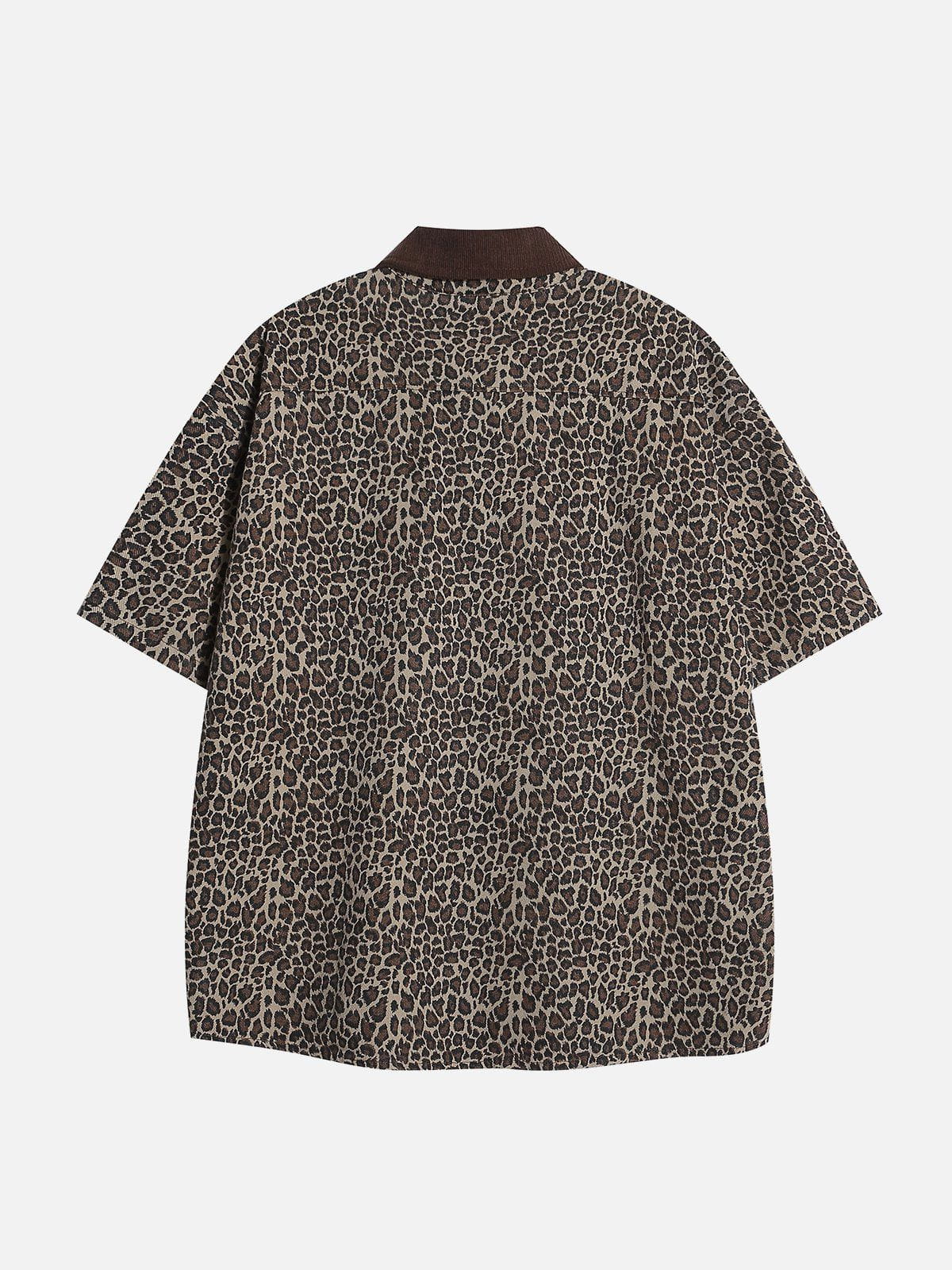 Aelfric Eden Light Leopard Print Short Sleeve Shirt