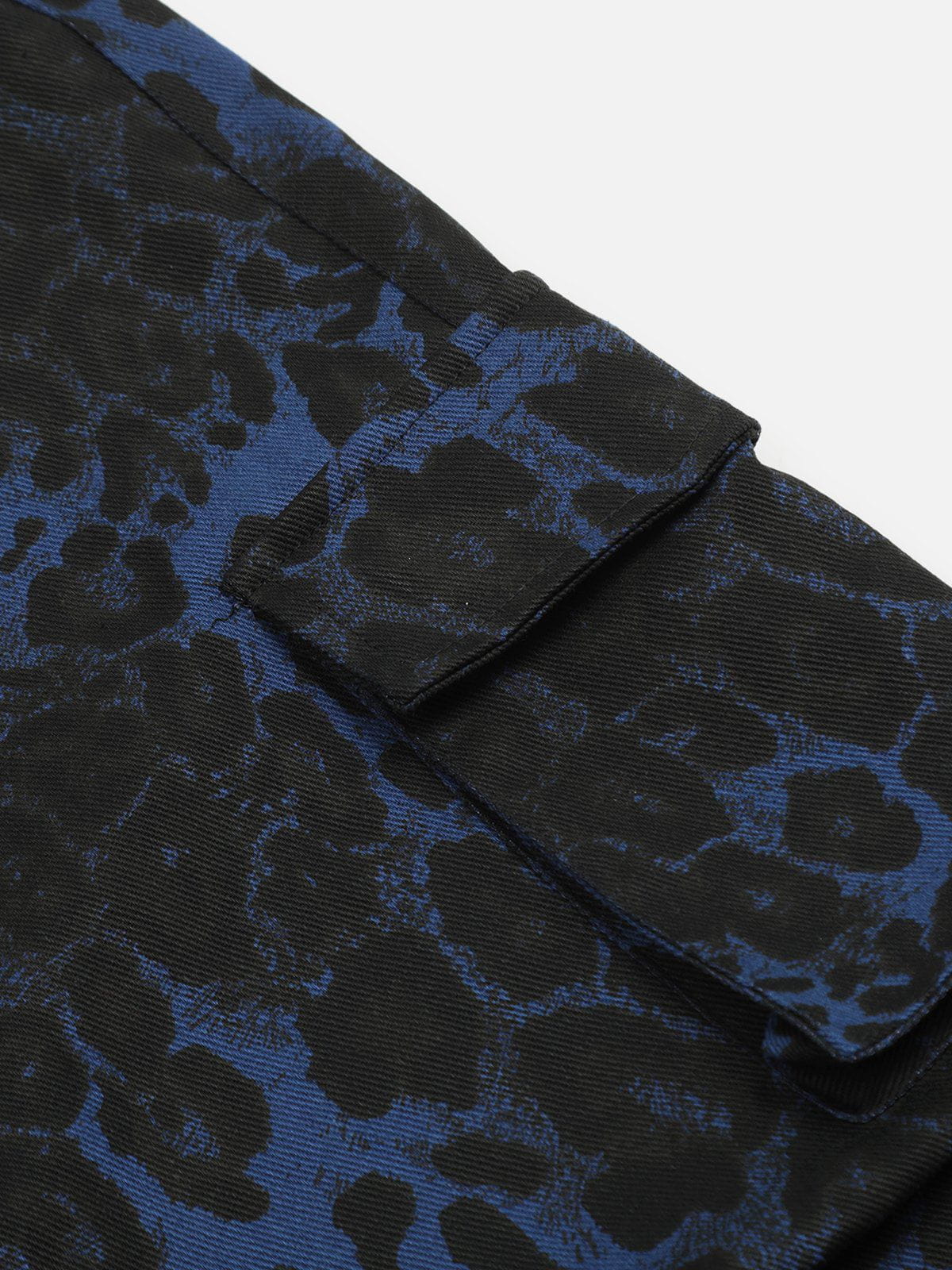 Aelfric Eden Blue Leopard Print Cargo Pants