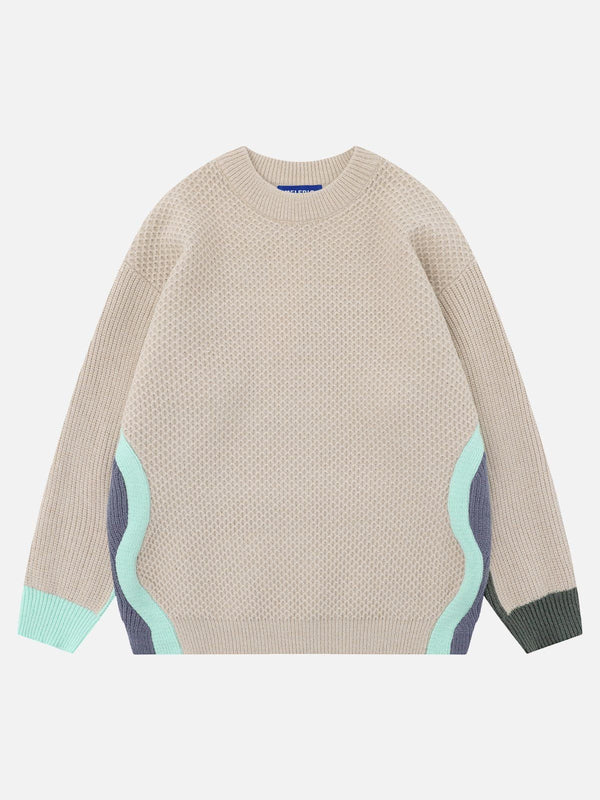 Aelfric Eden Minimalism Color Blocking Sweater