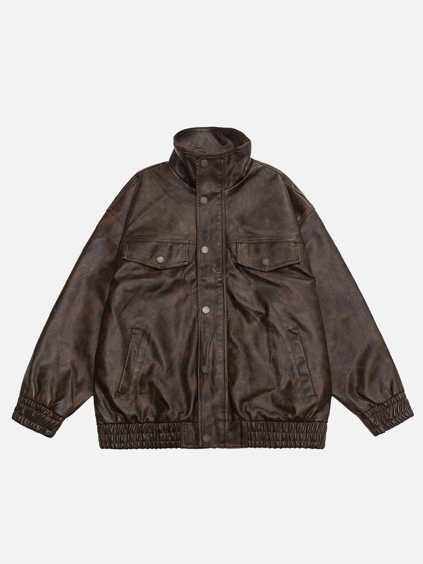 Aelfric Eden Vintage Washed Faux Leather Jacket