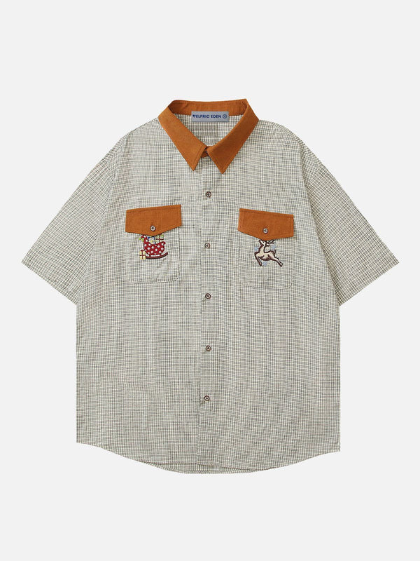 Aelfric Eden Embroidery Deer Short Sleeve Shirt