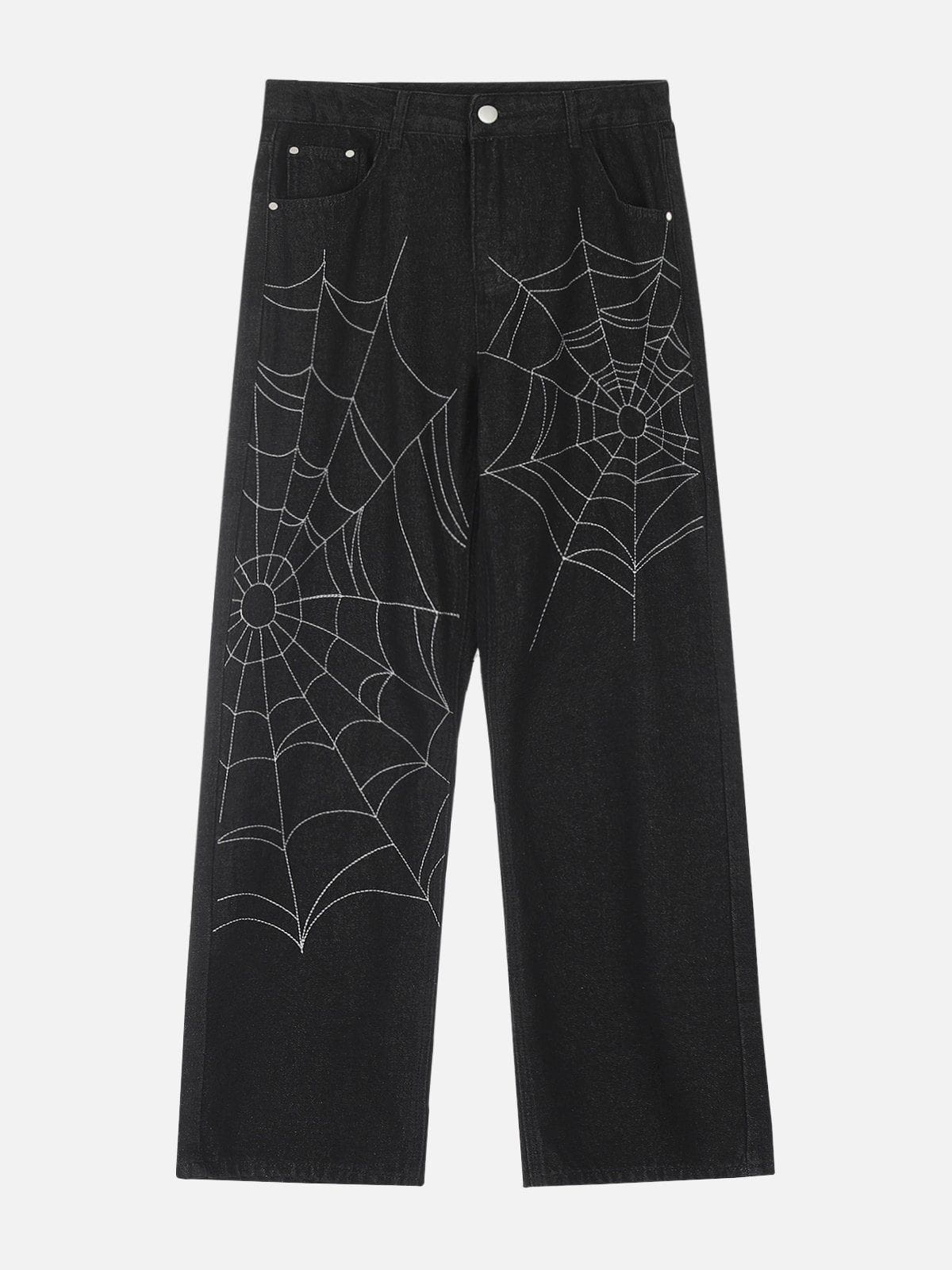 Aelfric Eden Spider Web Straight-Leg Jeans