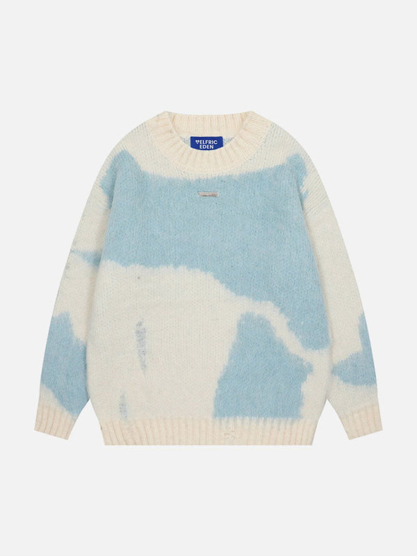 Aelfric Eden Color Blocking Wool Blend  Sweater
