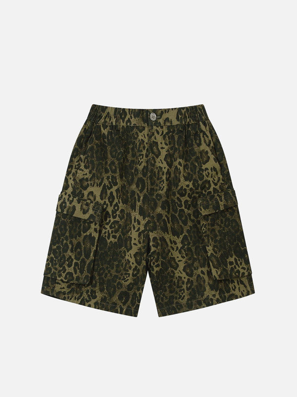 Aelfric Eden Big Pocket Leopard Print Shorts