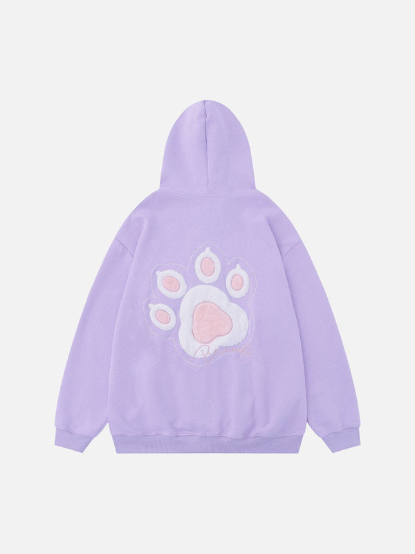 Aelfric Eden Cat Paw Embroidery Hoodie