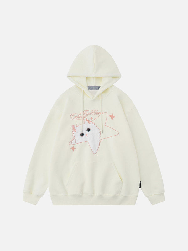 Aelfric Eden Embroidery Star Cat Hoodie